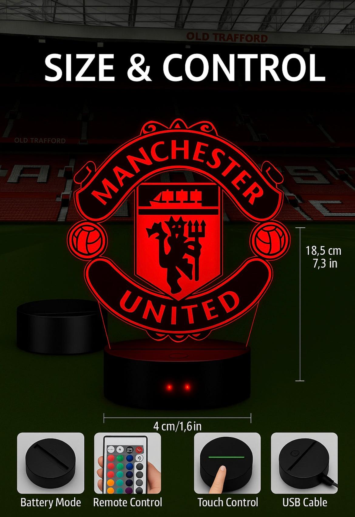 Lampe LED 3D Manchester United - Lightix