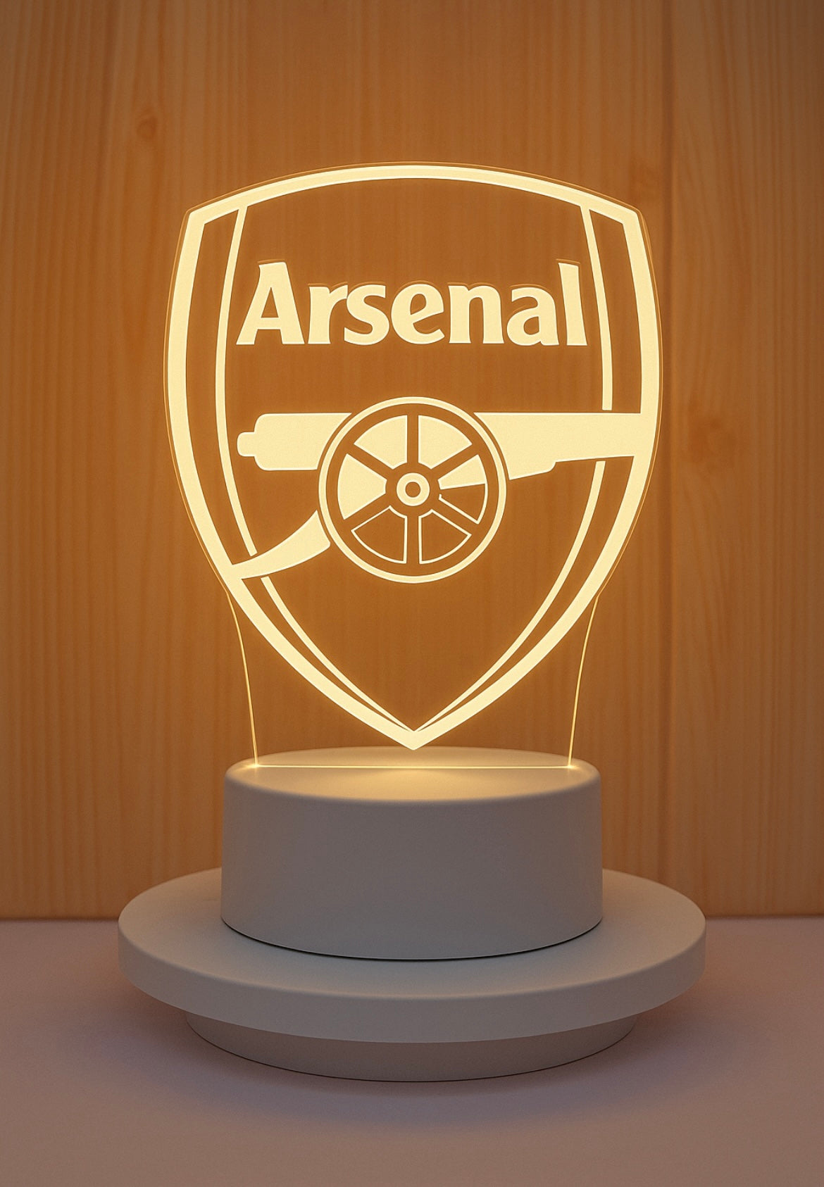 Lampe Led 3D Arsenal Blanche - Lightix