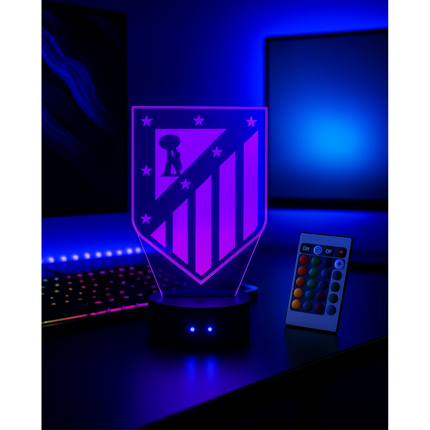 Lampe LED 3D Atlético de Madrid - Lightix