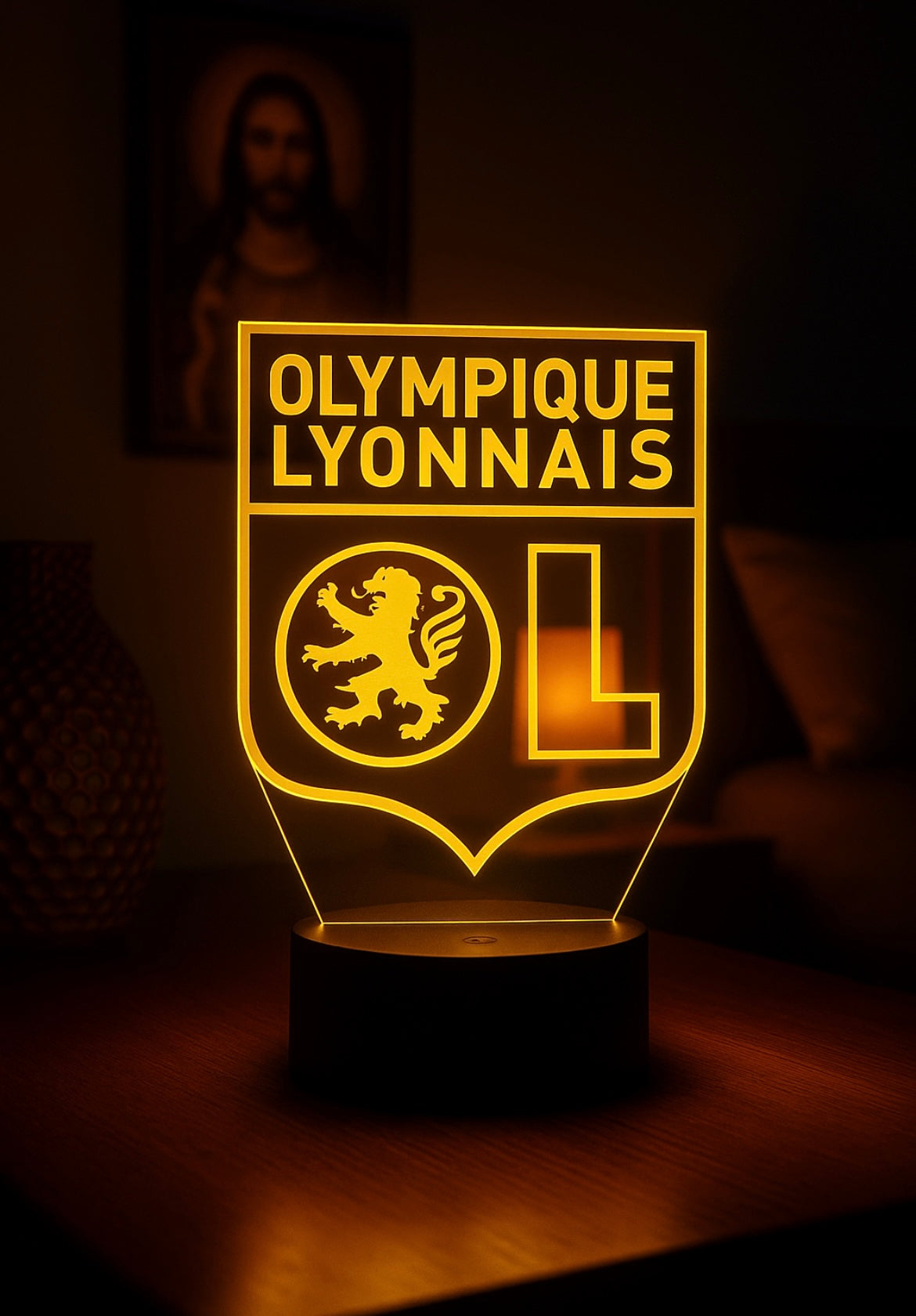 Lampe LED 3D Olympique Lyonnais - Lightix