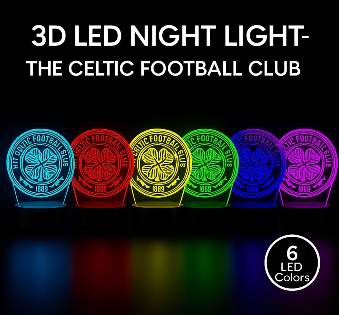 Lampe LED 3D Celtic FC - Lightix