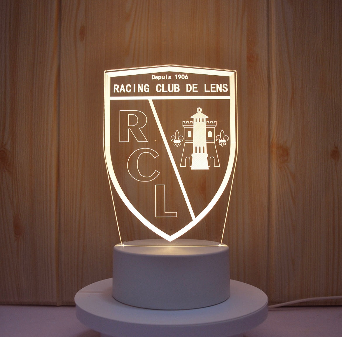Lampe Led 3D Rc Lens Blanche - Lightix