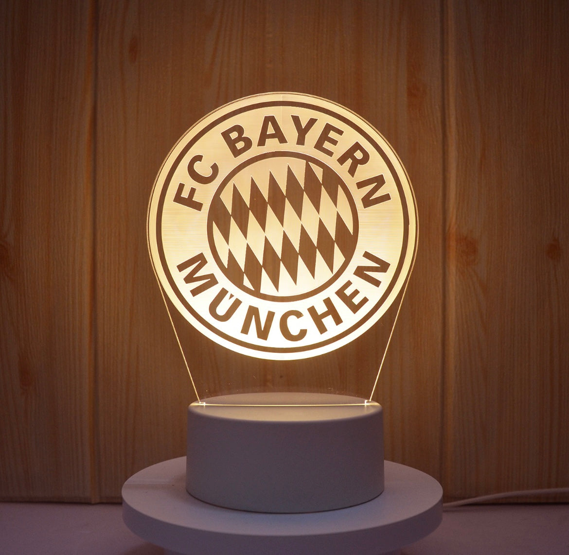 Lampe Led 3D Bayern Munich Blanche - Lightix