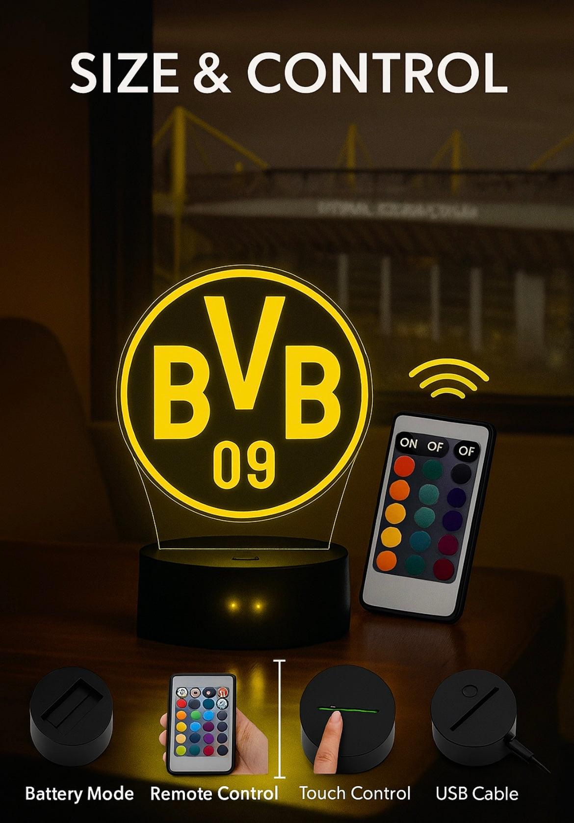 Lampe LED 3D Borussia Dortmund - Lightix