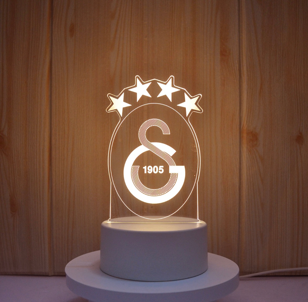 Lampe Led 3D Galatasaray Blanche - Lightix