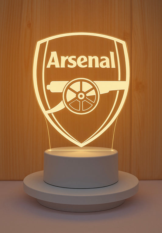 Lampe Led 3D Arsenal Blanche - Lightix