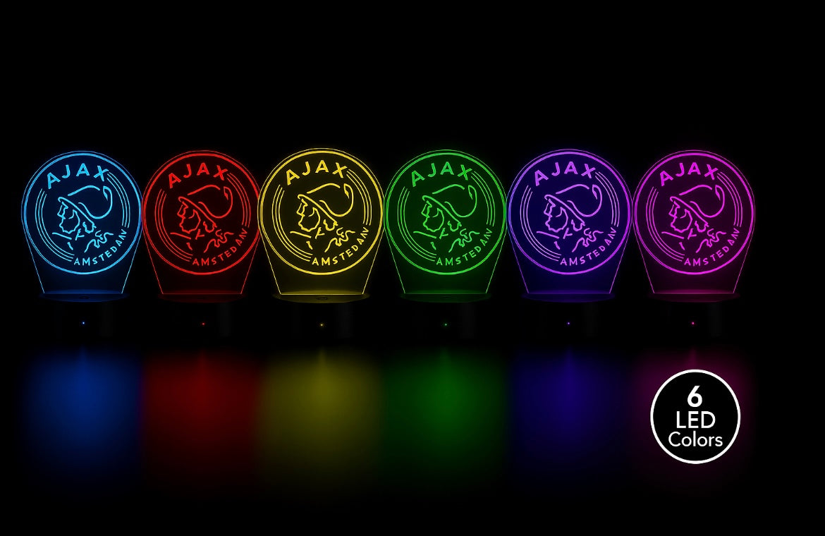 Lampe LED 3D Ajax Amsterdam - Lightix