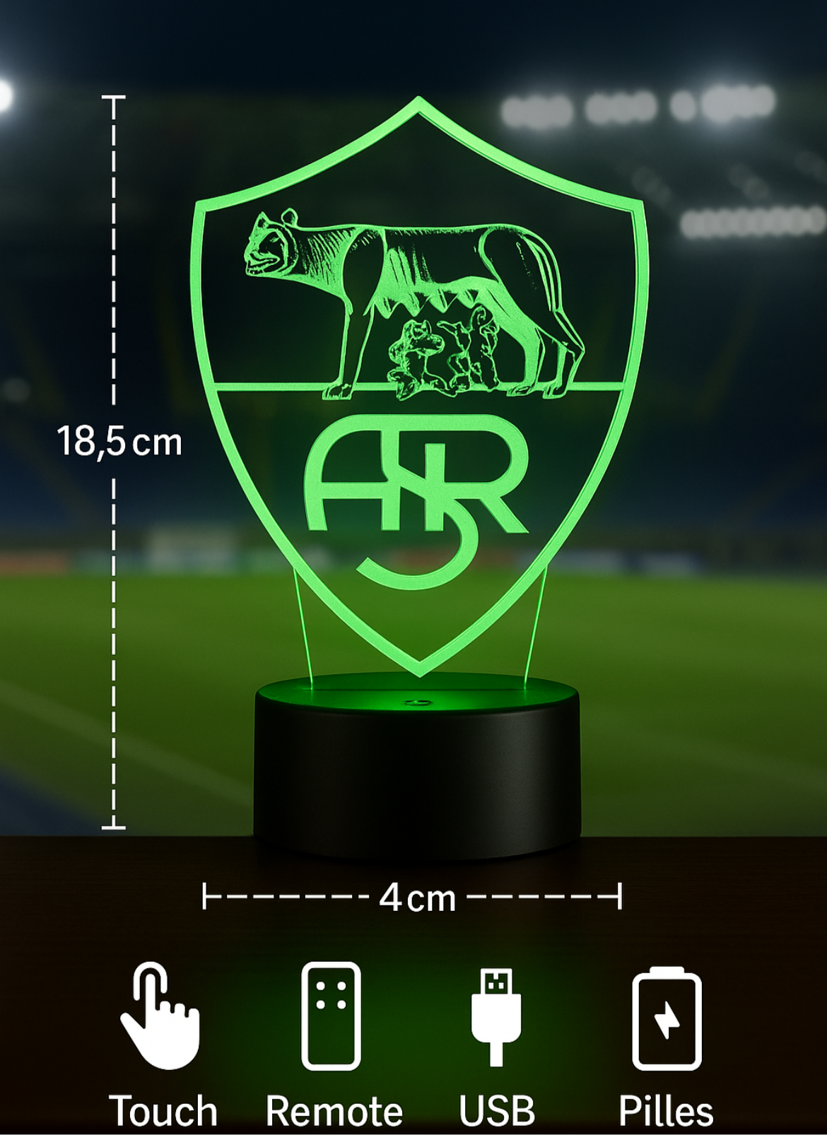 Lampe LED 3D AS Roma - Lightix
