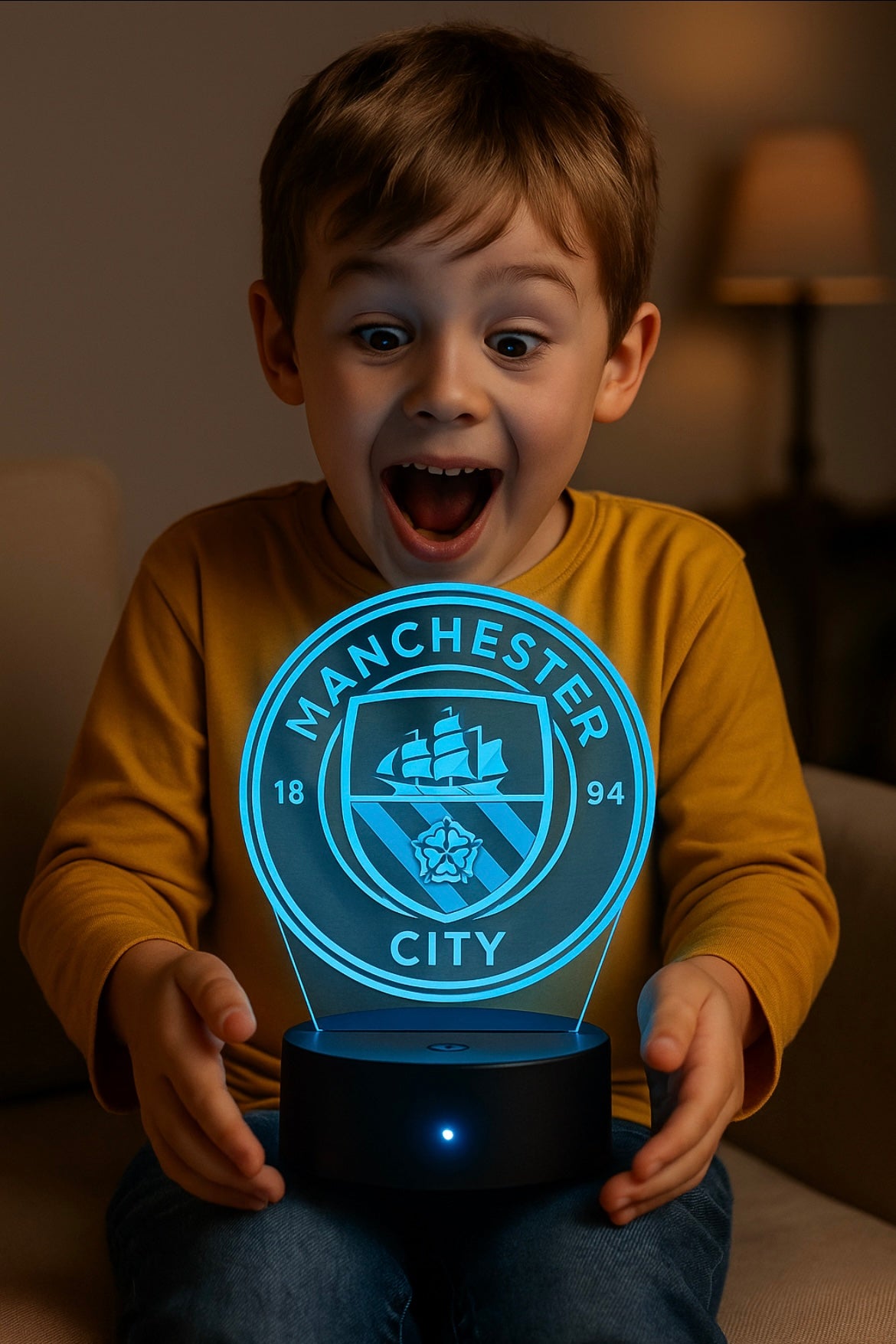 Lampe LED 3D Manchester City - Lightix