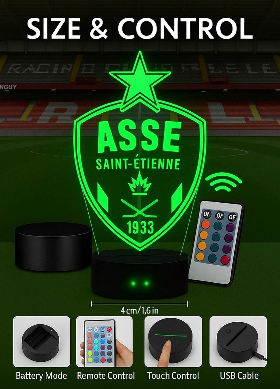 Lampe LED 3D AS Saint-Étienne - Lightix