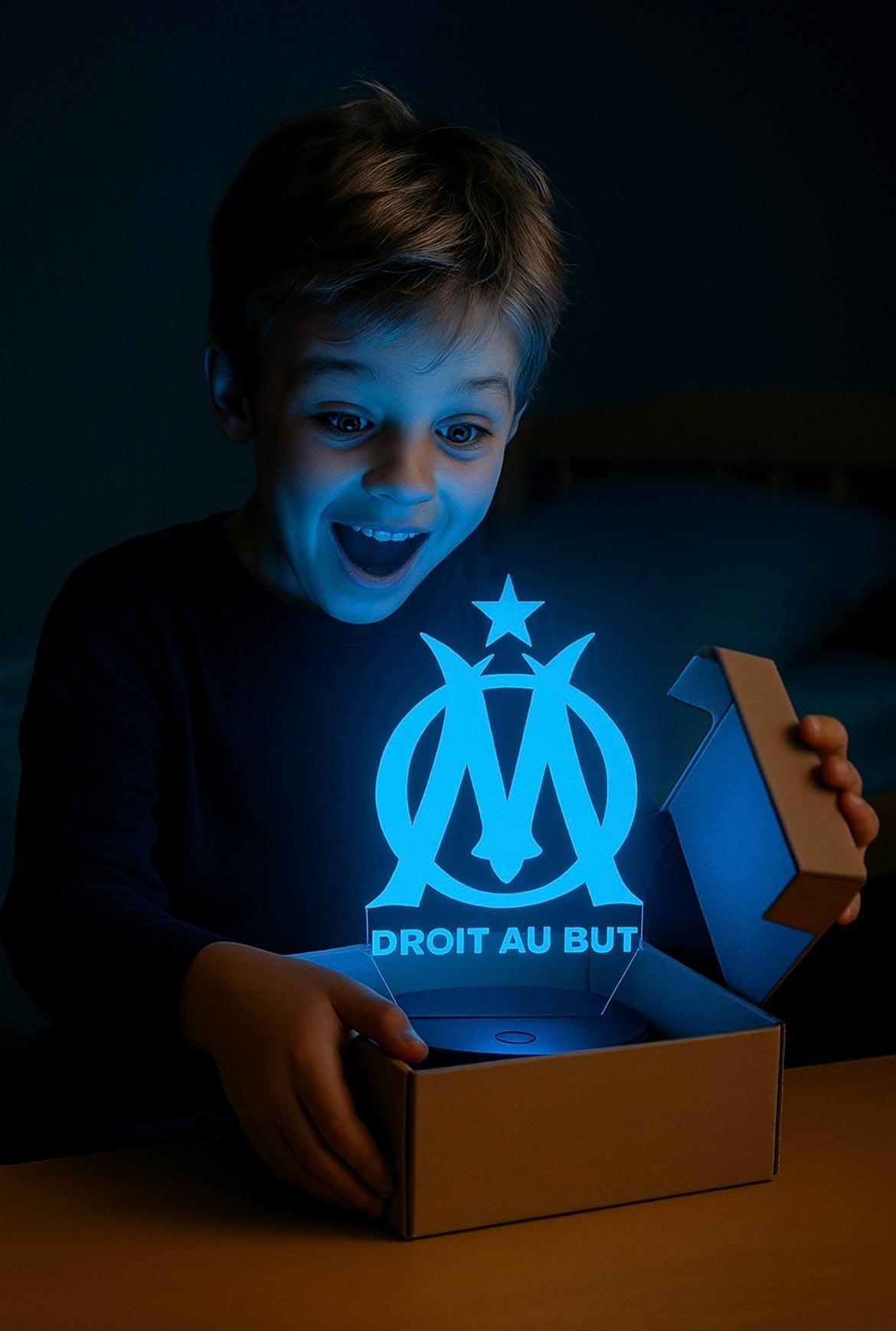 Lampe LED 3D Olympique de Marseille - Lightix