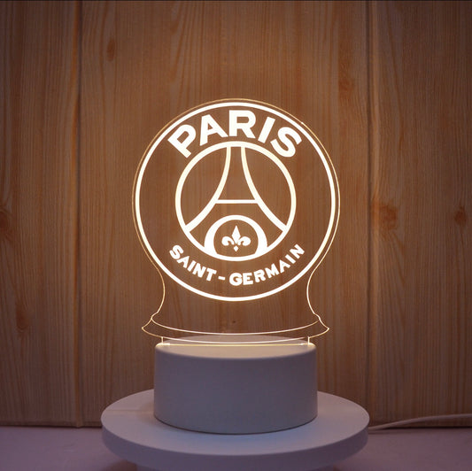 Lampe Led 3D Paris Saint Germain Blanche - Lightix