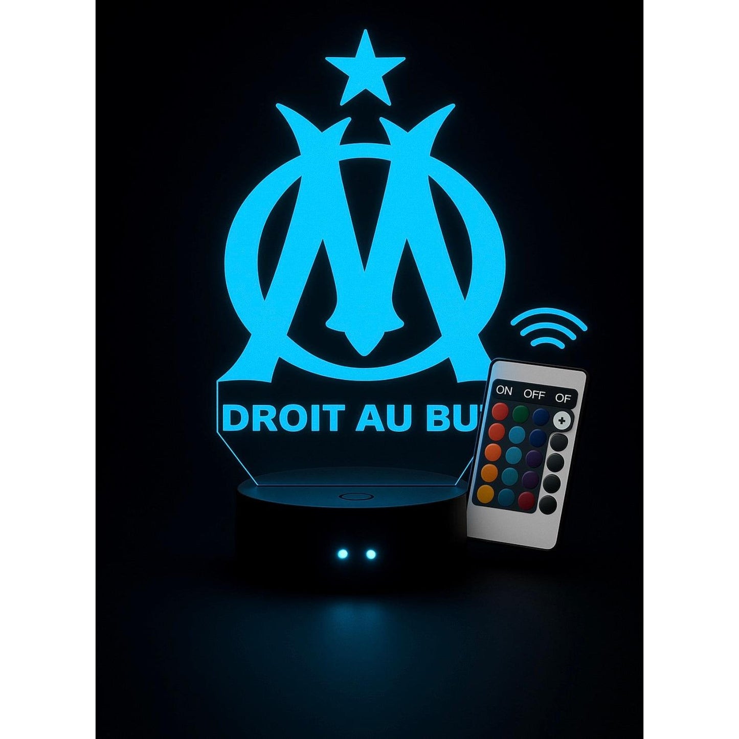 Lampe LED 3D Olympique de Marseille - Lightix