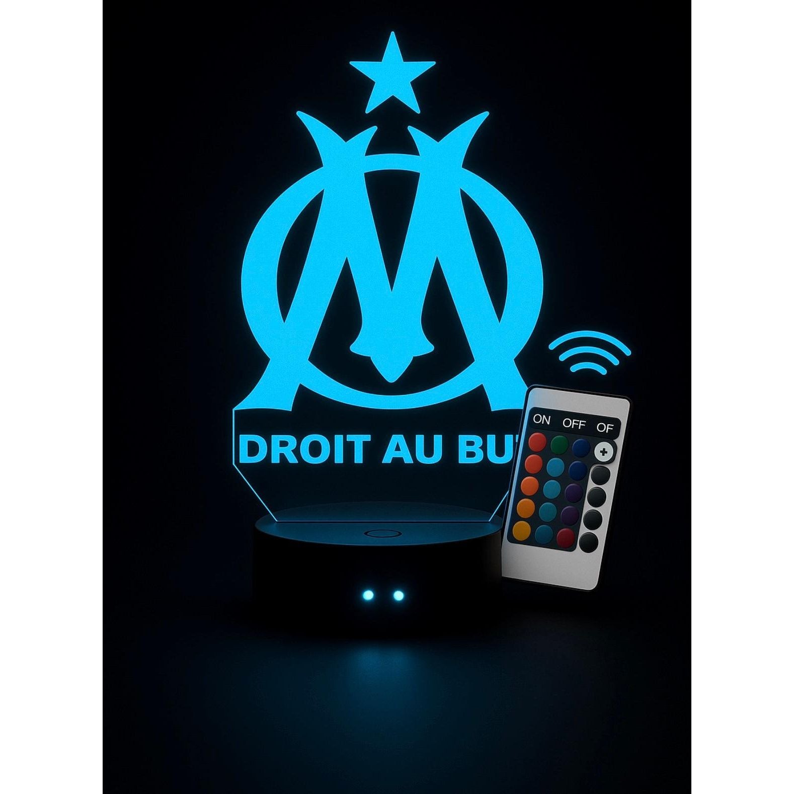 Lampe LED 3D Olympique de Marseille - Lightix