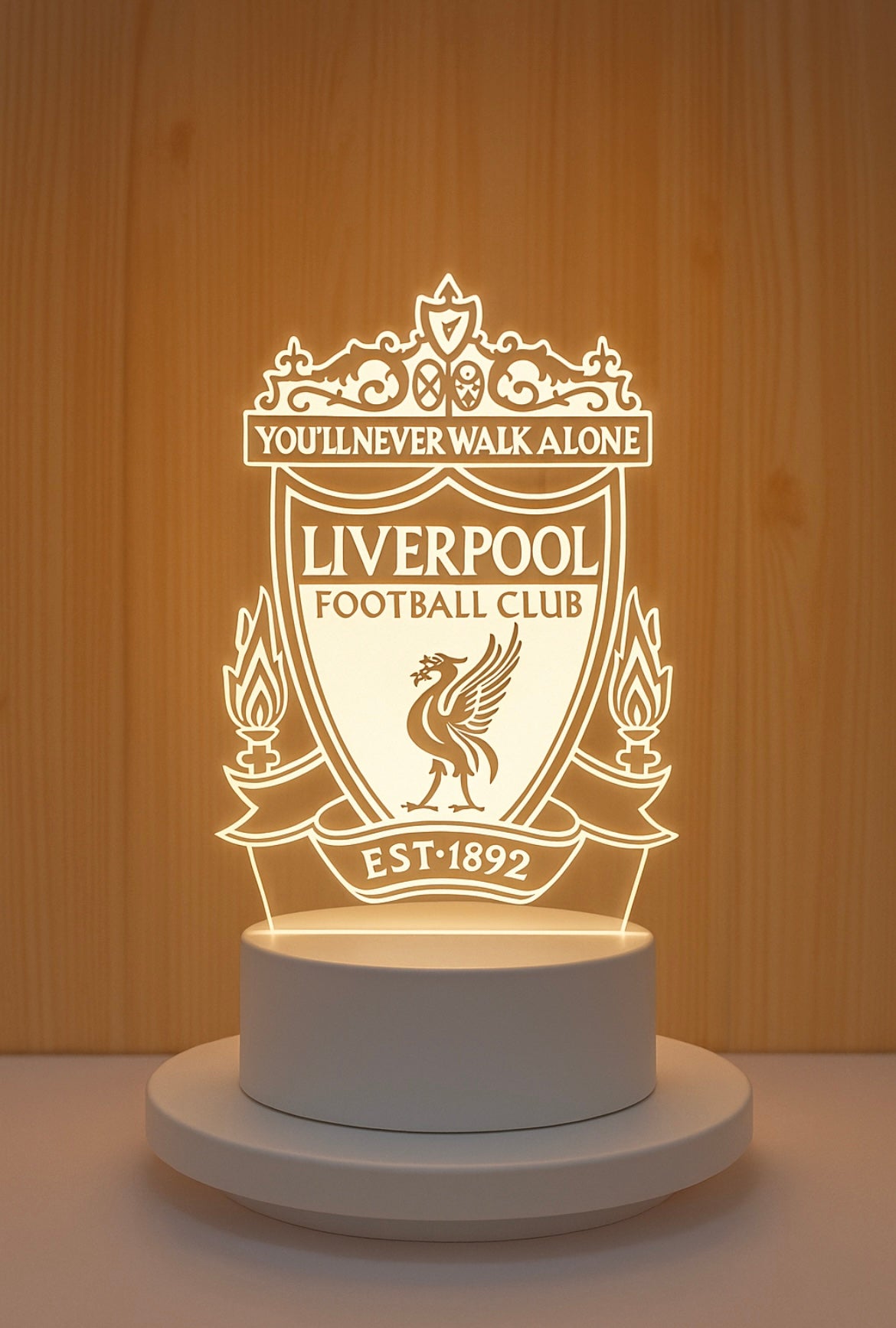Lampe Led 3D Liverpool Blanche - Lightix