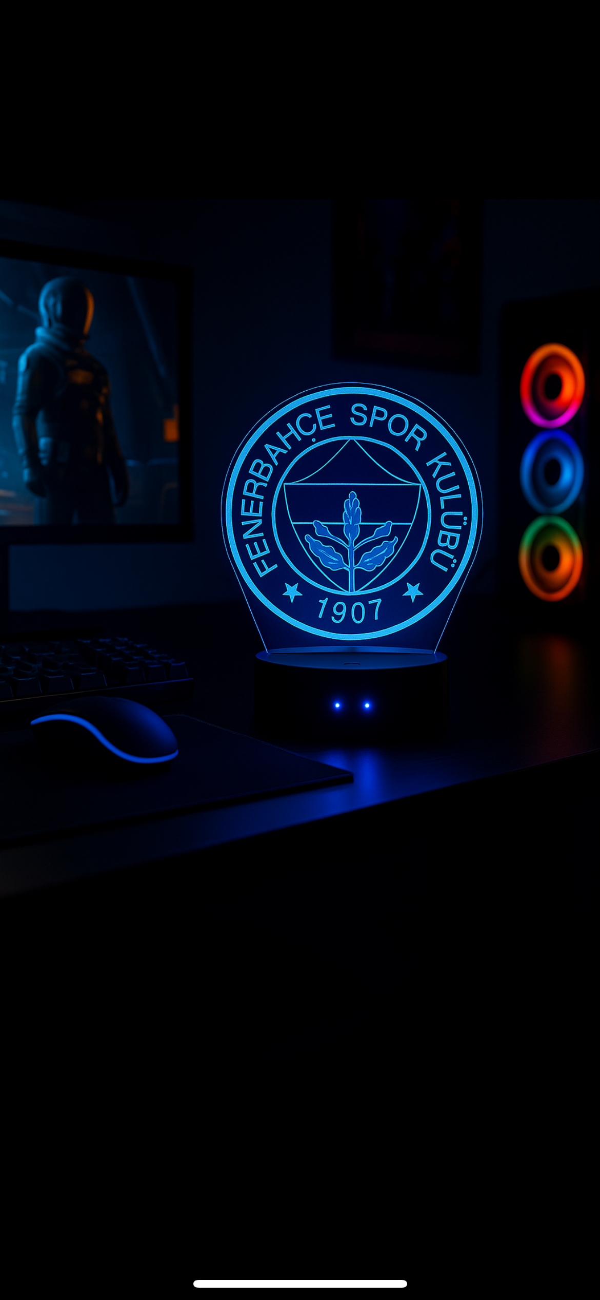 Lampe LED 3D Fenerbahçe - Lightix