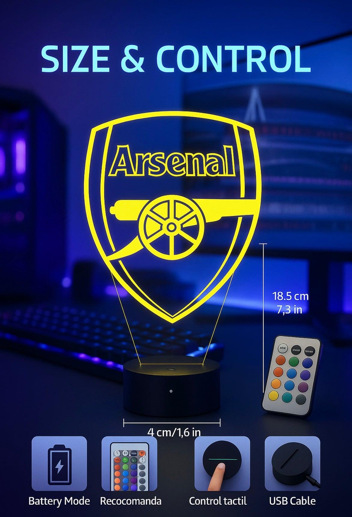 Lampe LED 3D Arsenal FC - Lightix