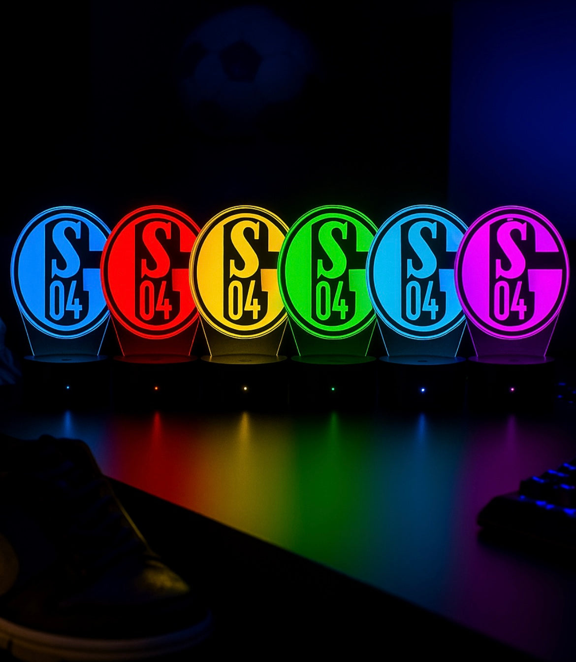 Lampe LED 3D Schalke 04 - Lightix