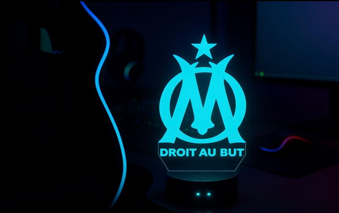 Lampe LED 3D Olympique de Marseille - Lightix