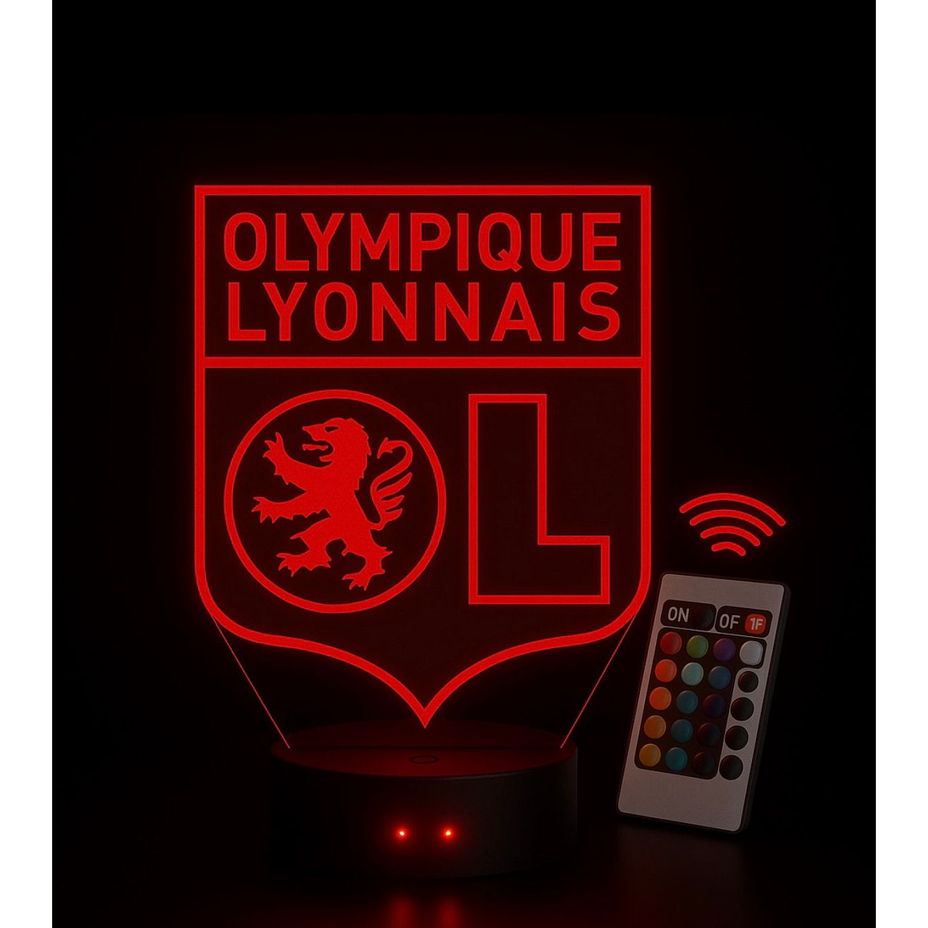 Lampe LED 3D Olympique Lyonnais - Lightix