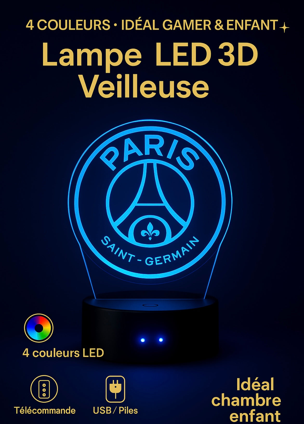 Lampe LED 3D PSG - Lightix