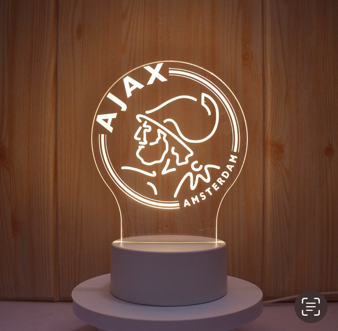 Lampe Led 3D Ajax Amsterdam Blanche - Lightix