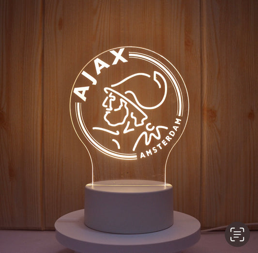 Lampe Led 3D Ajax Amsterdam Blanche - Lightix