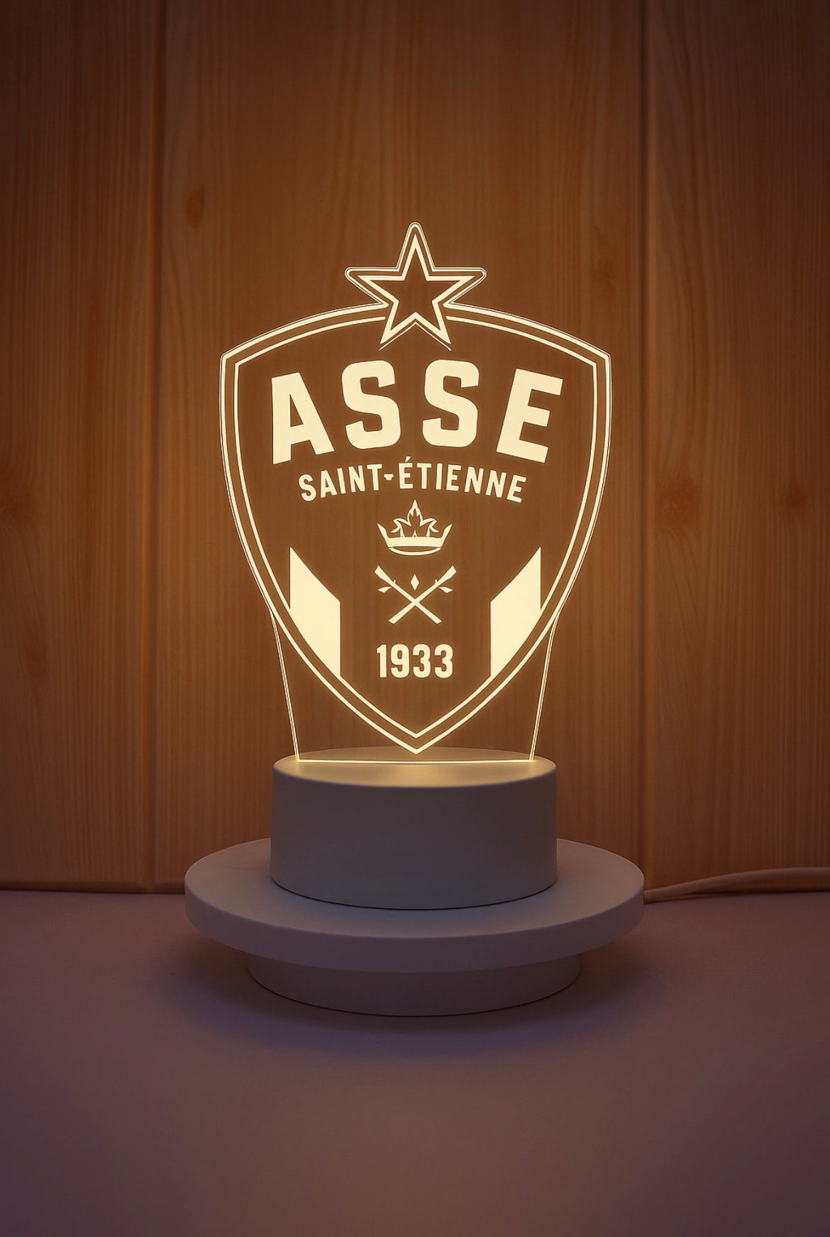 Lampe Led 3D Saint Etienne Blanche - Lightix