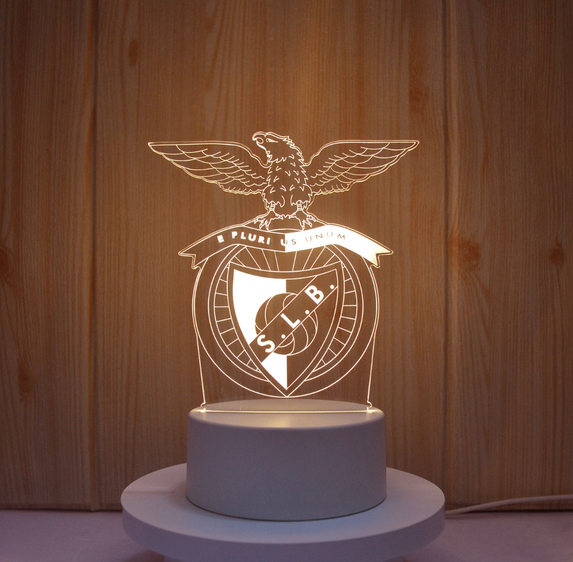 Lampe Led 3D SL Benfica Blanche - Lightix